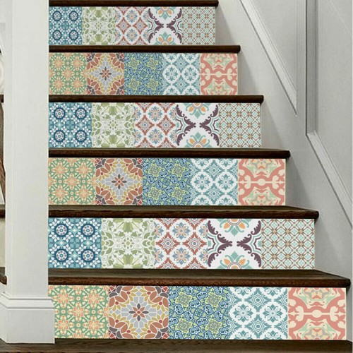 6x 3D Stair Riser Decals Wall Tile Mural Staircase Stickers Vinyl DIY Home Decor - Picture 55 of 62