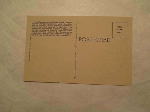 Georgia Postcard Fort Frederica St Simons Island GA - Picture 2 of 2