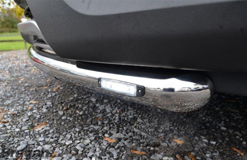 Barra de alerón + LED delgados para adaptarse a Mercedes Clase X 2017 + acero inoxidable pulido - Imagen 2 de 3