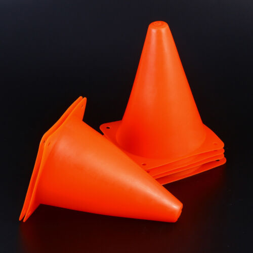 18cm Set of 6 Training Cones Orange for Sports Drills and Outdoor Play
