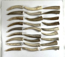 25 - 3" DRILLED DEER ELK ANTLER TINE TIPS ARTS CRAFTS JEWELRY TOGGLE - Bag 1459
