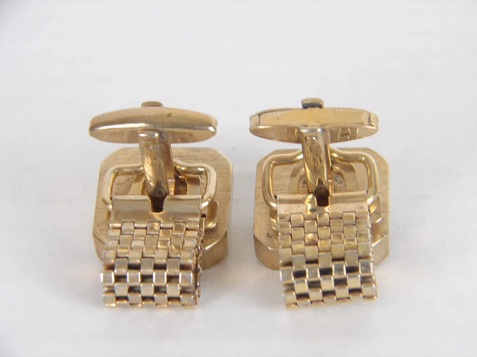 Gemelos chapados en oro envolventes de vidrio de prisma verde facetado Foster vintage Foto 2 de 3