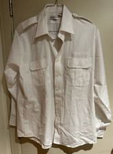 Van Heusen Shirt 16.5 34/35 THE AVIATOR NON-IRON Men  s White Pilot Uniform