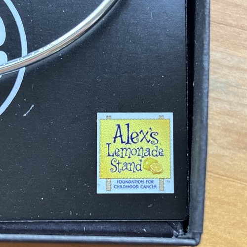 NEW Alex and Ani ZEST FOR LIFE CHARITY Shiny Silver Charm Bangle Bracelet NWT - Picture 4 of 8