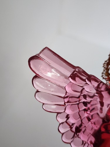 Vintage Pink Christmas Topper Tree Angel Gold Peace On Earth - Picture 10 of 22