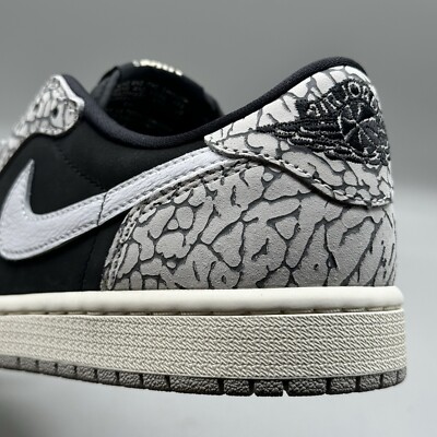 Size 6.5 - Air Jordan 1 Retro OG Low Black Cement W for sale