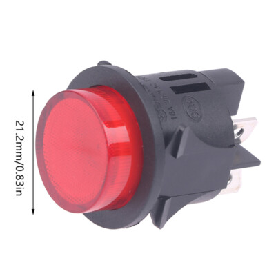 Red Push Button Switch 4 Pins Touch Power Switch Round Rocker Switch PS18-16-2-x