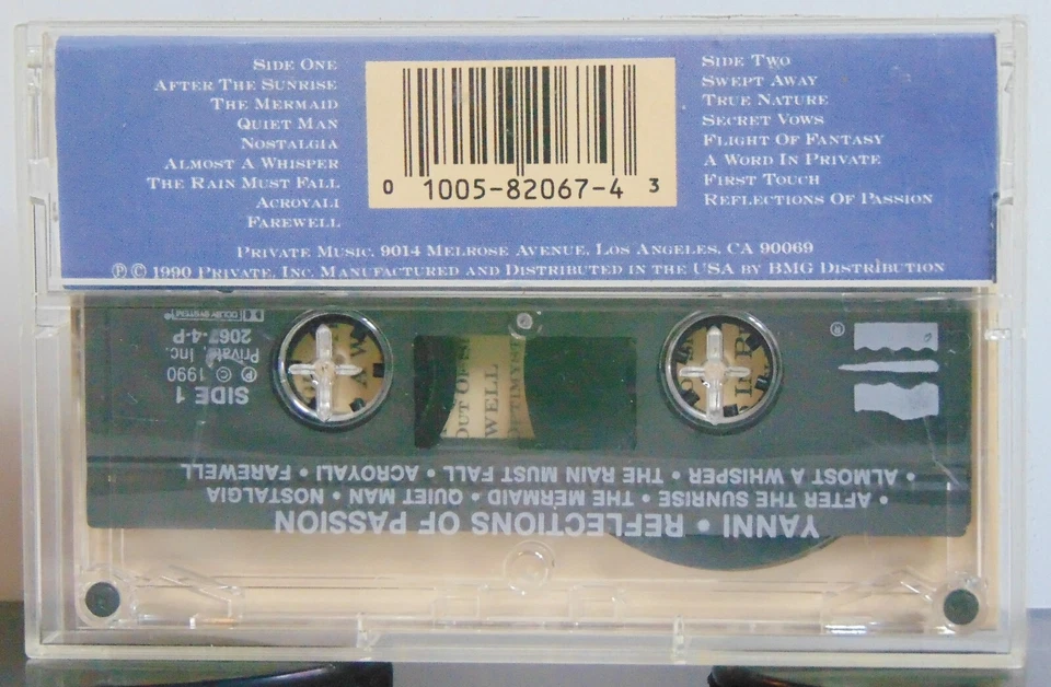 Yanni – Reflections Of Passion - 1990 Private Music 2067-4 Cassette Tape, Album - Image 3 of 4