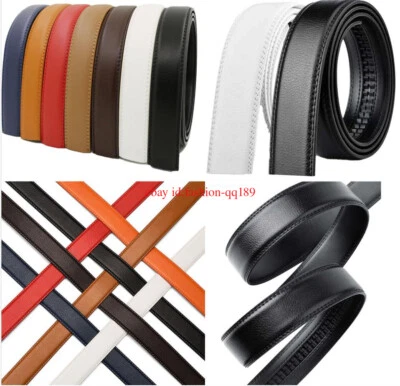 XYNHH619 HerrenGürtel Automatik Ratchet Echtes Leder gürtel breit 3.0/3.5cm ohne Schnalle