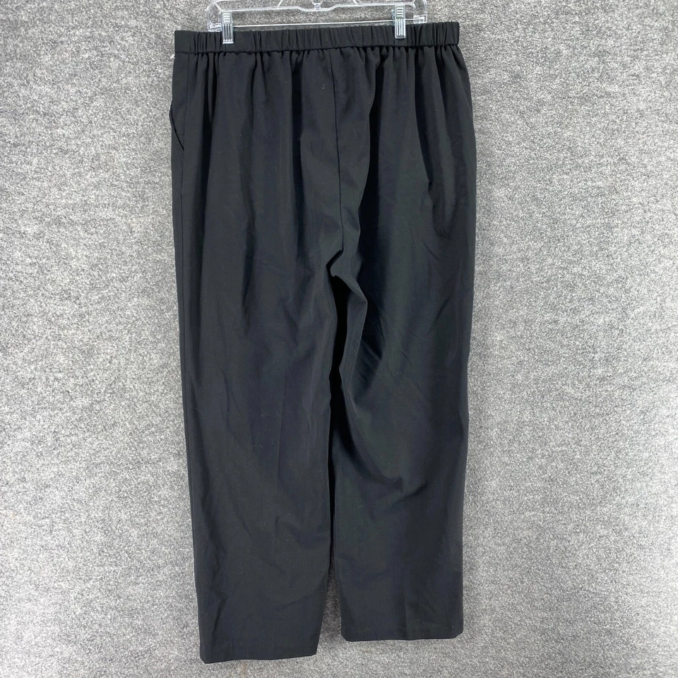 Briggs Dress Pants Women 18W Plus Black High Rise Flat Front Pull On Casual - Image 2 of 4