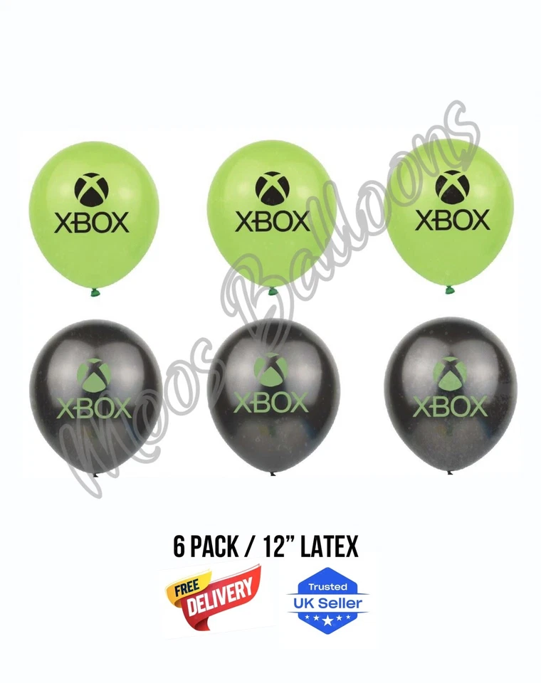 Gaming Xbox Birthday Balloons Party Decorations Latex Boys Girls UK Seller