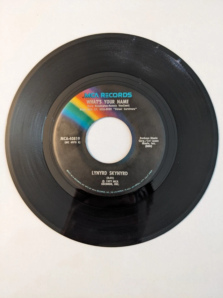 LYNYRD SKYNYRD What's Your Name 45 7" COUNTRY CLSSSIC ROCK Record Vinyl Records - Image 2 of 4