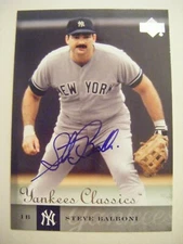 STEVE BALBONI signed YANKEES Classics 2004 Upper Deck baseball card AUTO ROYALS