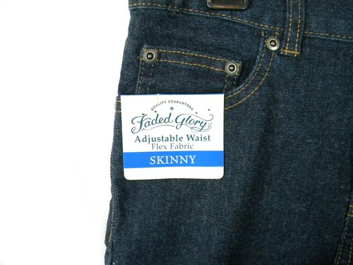 Faded Glory Skinny Jeans Boy's/ Kid's Size 10R Adjustable Waist Flex Fabric NWT - Picture 5 of 12