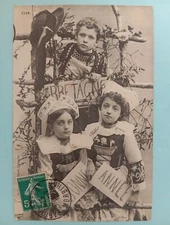 CPA BONNE ANNÉE BRETAGNE 1910