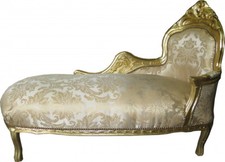 Casa Padrino chaise longue barocco crema motivo oro/oro - ricamiere