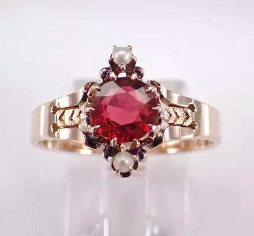 14K Yellow Gold Plated 1.50Ct Round Cut Lab Created Red Ruby Solitaire Ring - 第 1/7 張圖片