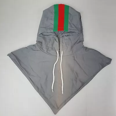 Gucci Unisex Silver Reflective Hood with GRG Web Stripe and Pouch M 595703 1466 - Image 1 of 4