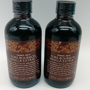2 Bottles Of TRADER JOE'S Pure Bourbon Vanilla Extract - Free Shipping