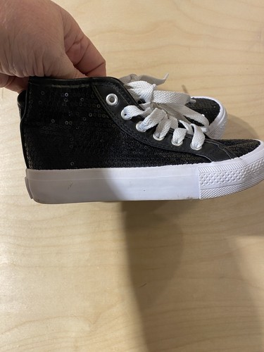 Revolution Dancewear Sparkle High Top Sneaker Black Size 3 (KK) - Picture 3 of 15
