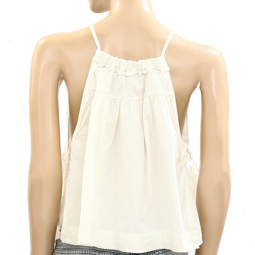 Free People Beach Life Cami Tank Blouse Top Lace Sleeveless Cotton M NWT 278273 - Picture 8 of 10