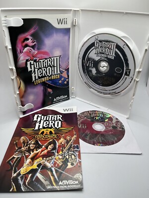 Guitar hero dual Pack Nintendo Wii Legends Of Rock CIB  Complete