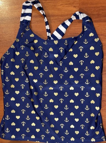 BEAUTIFUL 2 Pc. GIRLS Sz 10 - 12  SWIM SUIT Anchor & Hearts Justice / Cat & Jack - Picture 2 of 5