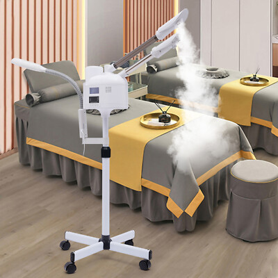 Face Skin Care Professional 3 in 1 Facial Steamer LED Magnifying Lamp Spa Beauty