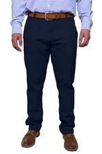 Mens Flex Chino Trousers Slim Fit Casual Stretch Flat Front Classic Pants