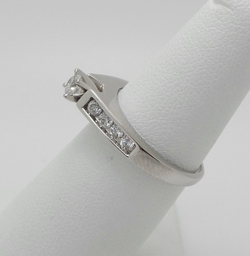 1/2CT Natural Diamond Anniversary Engagement Wedding Bridal Ring 14K White Gold - Picture 6 of 13