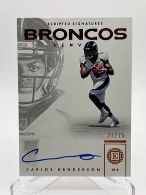 2017 PANINI ENCASED CARLOS HENDERSON 27/75 SCRIPTED SIGNATURES NO. SS-CHS
