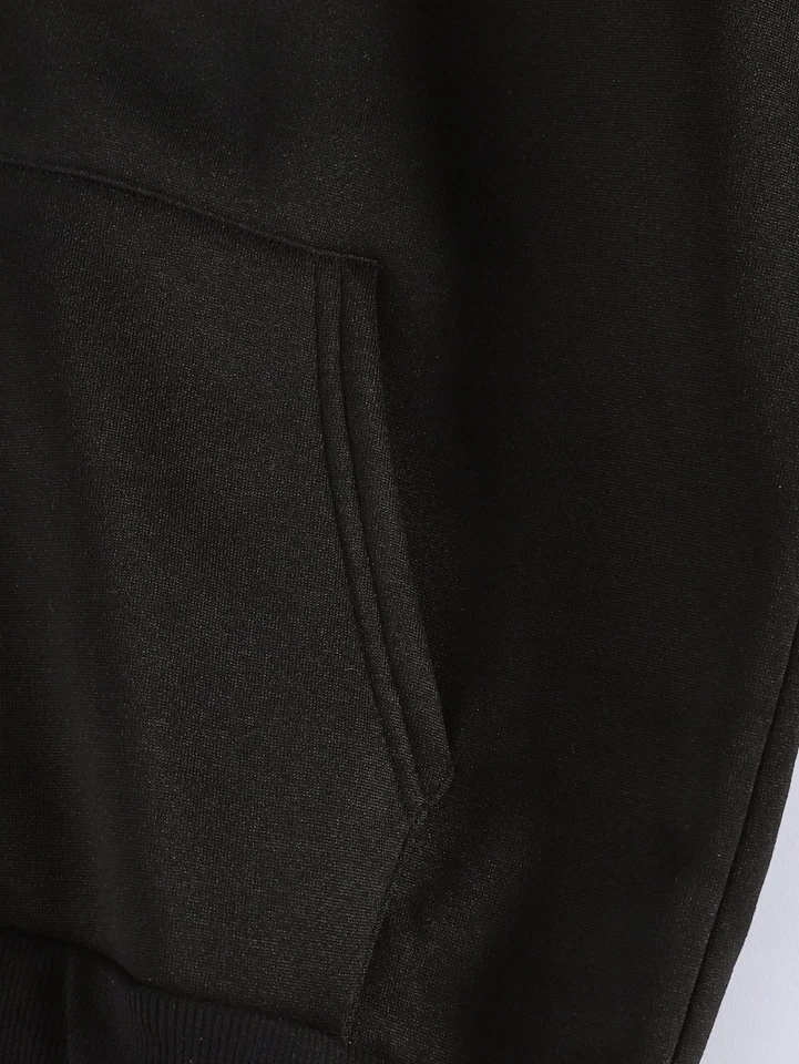 Pulôver masculino com capuz com zíper suéter gráfico manga longa western streetwear - Imagem 3 de 4