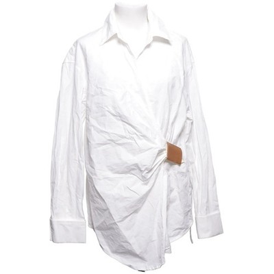Commense, Wickelbluse, Größe: XL, Weiß, Baumwolle, Einfarbig, Damen #8Vy