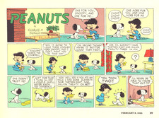 PIN-UP TIRA CÓMICA CACAHUETES 2/8/1953 ARTE - LUCY & SNOOPY COME GALLETAS