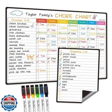 Magnetic Dry Erase Chore Chart - 14.5"x11" Chore Chart for Kids,