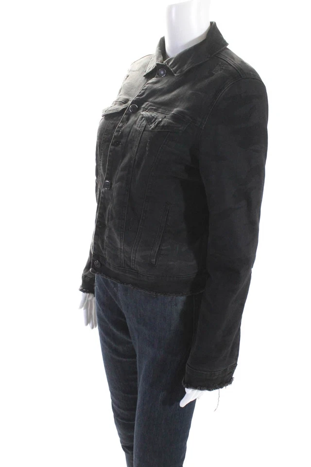 Generation Love Womens Collared Long Sleeves Button Up Camouflage Jacket Size XS - Image 2 of 4