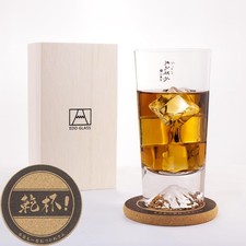 Tajima Glass Mount Fuji Highball Tumbler Handmade Japan
