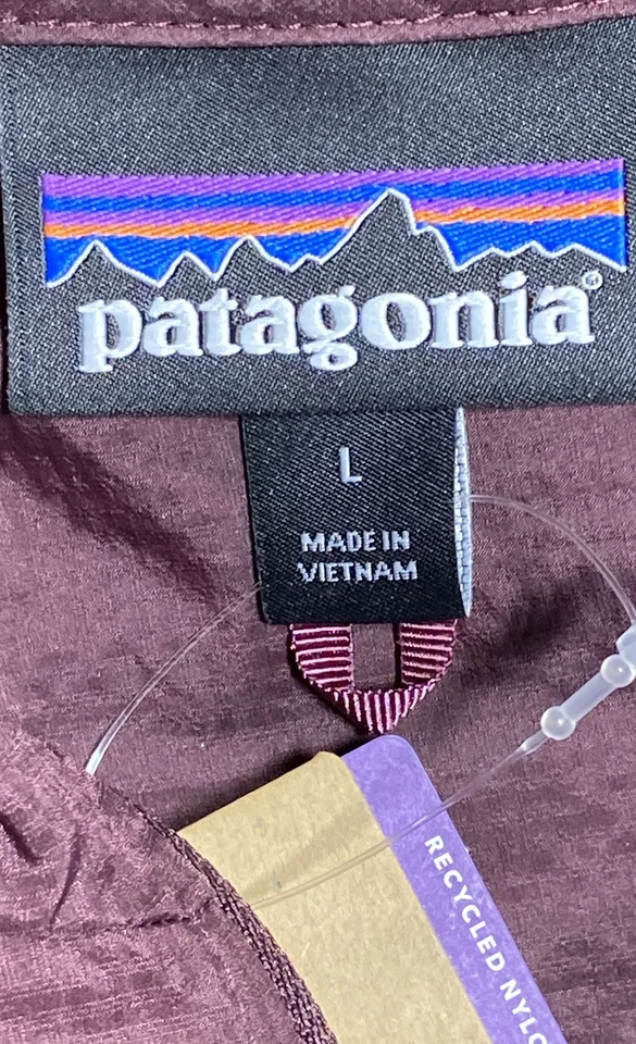 Chaqueta cortavientos Patagonia para mujer granate Houdini cremallera completa con capucha L nueva con etiquetas Foto 3 de 4