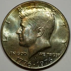 1976 S Kennedy Half Dollar Bicentennial Gem BU Beautiful Rainbow-Toned CN-Clad
