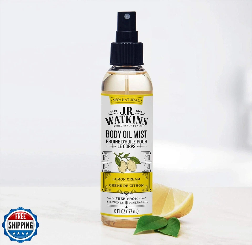 Vaporizador de aceite corporal hidratante natural J.R. Watkins, crema de limón, hidratante Foto 3 de 4