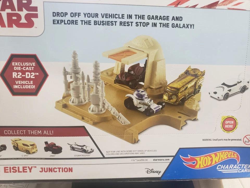 STAR WARS Hot Wheels Mos Eisley Junction Playset Die-Cast R2-D2 Car New - Image 4 of 4