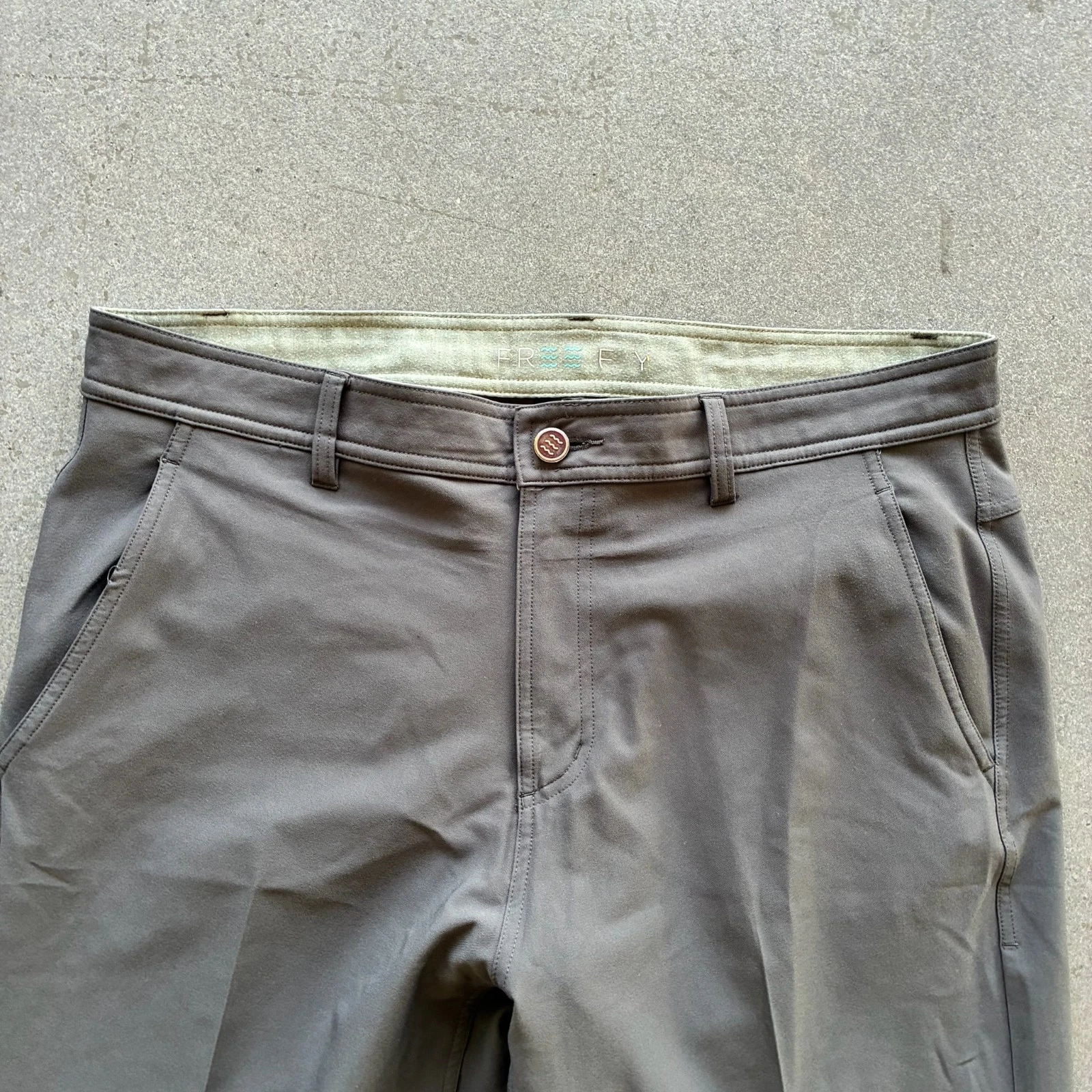 Free Fly Nomad Pants Mens 36x32 Gray Performance Stretch Wicking Lightweight