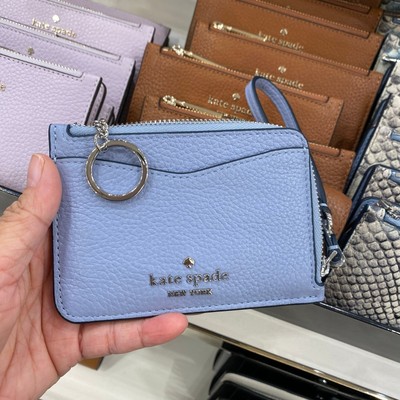 Kate Spade Leila Small Card Holder Wristlet WLR00398, Muted blue
