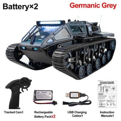 JJRC C8812 1:16 Drift Crawler Vehicle 13 Light Modes RC Tracked Car W/ 2 Battery