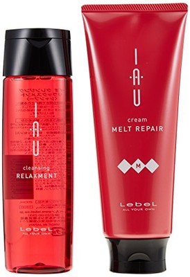 LebeL IAU Cleansing Relaxment Shampoo 200ml & Cream Melt Repair Treatment Set