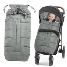 Universal Baby Footmuff for Strollers,Stroller Cover for Winter with Grey