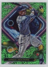 2023 Topps Cosmic Chrome Green Space Dust Refractor 21/75 Drew Waters #33 fm0