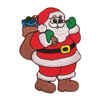 As65★Weihnachtsmann Weihnachten AufnäHer AufbüGeln BüGelbild Patch 5,7 X 7,9 Cm