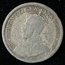 1914 Canada Sterling Silver Dime, King George V