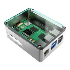 anidees Aluminum Pi case for Raspberry Pi 5 - Silver AI-PI5-SG 